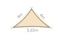 anndora Sonnensegel rechtwinkliges Dreieck HDPE UV-Schutz beige Bild 1