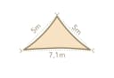 anndora Sonnensegel 5x5x7m Dreieck Beige UV-Schutz Bild 1