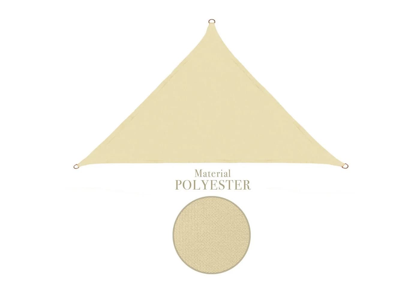 anndora Sonnensegel Dreieckig Beige 100% Polyester - Bild 2
