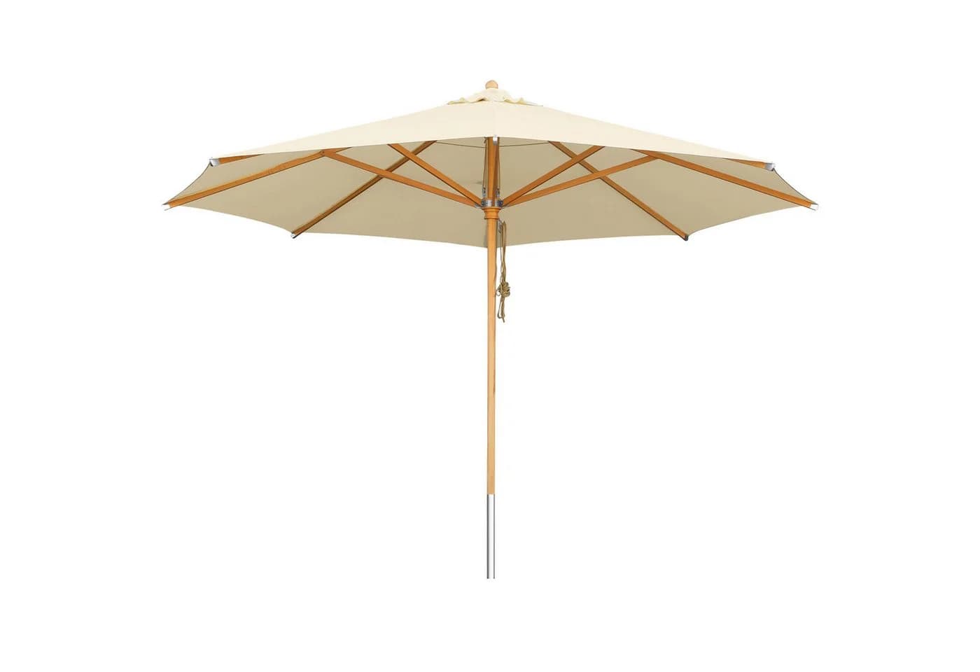anndora Sonnenschirm 4m rund Buche Holz FSC beige - Bild 2