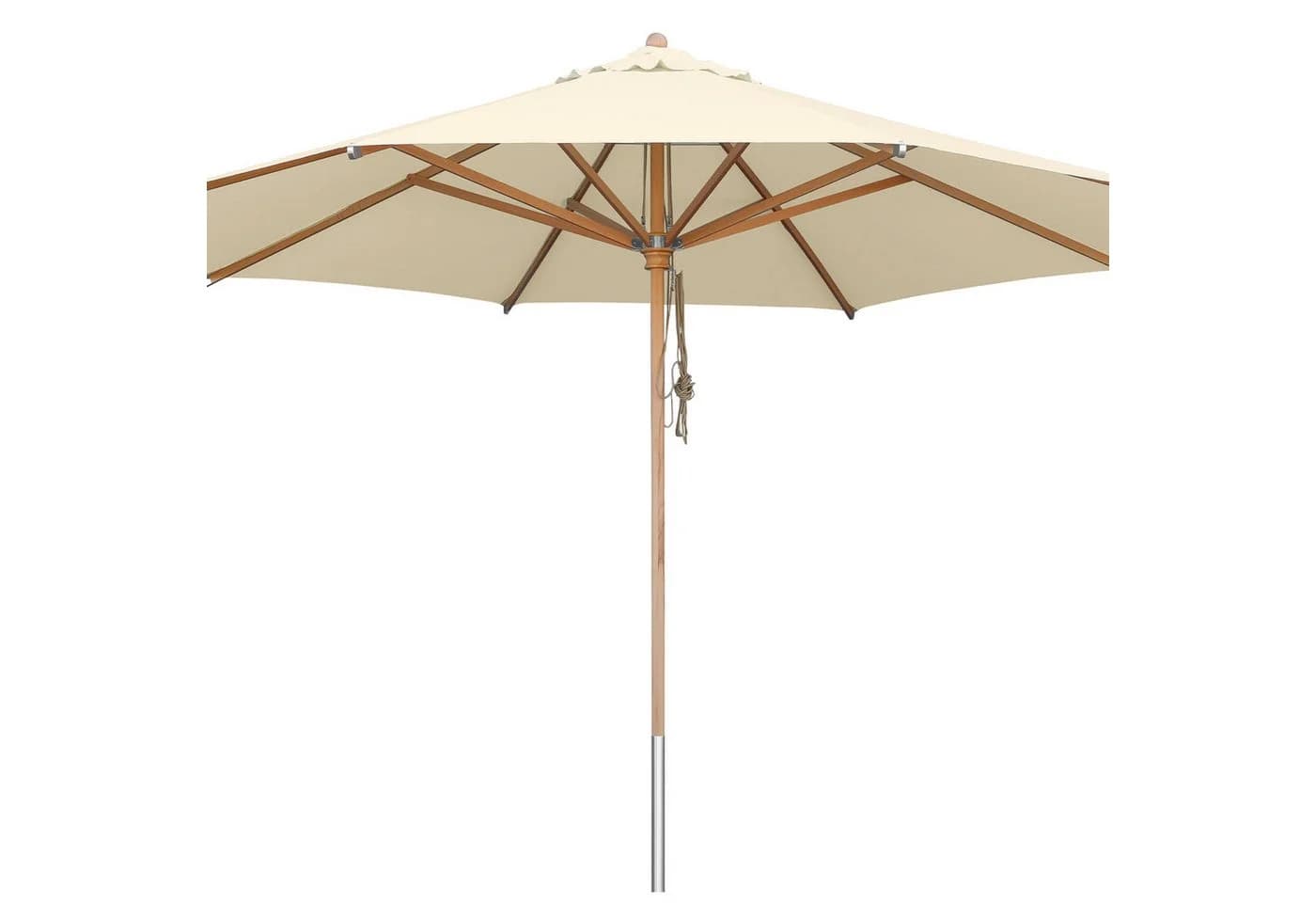 anndora Sonnenschirm 4m rund Buche Holz FSC beige - Bild 3