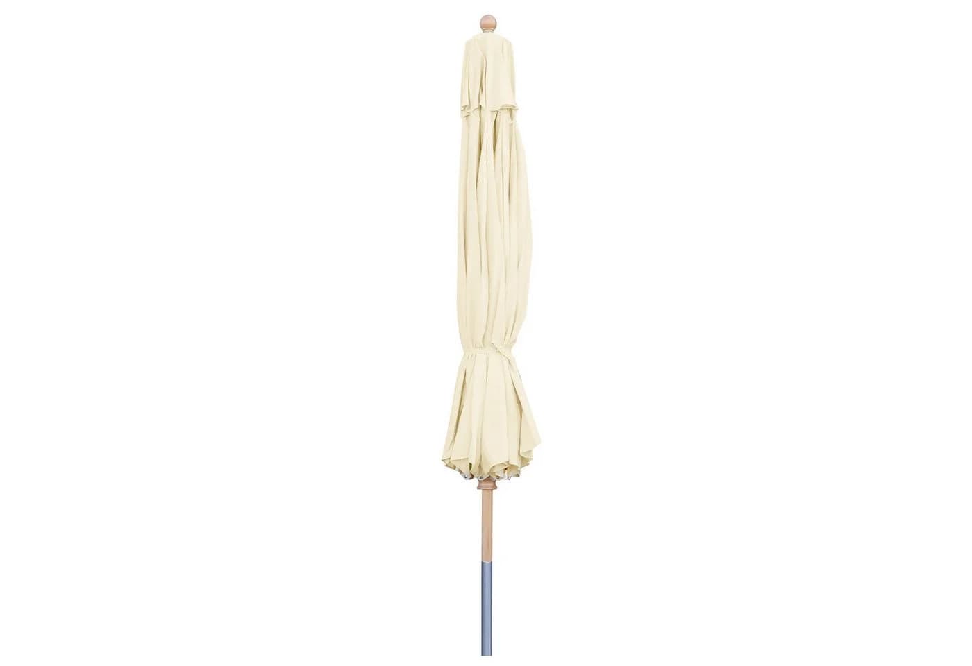 anndora Sonnenschirm 4m rund Buche Holz FSC beige - Bild 4