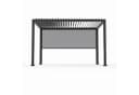 anndora Aluminium Pergola mit Lamellendach und Rollo anthrazit Bild 1