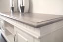 Empinio24 Lowboard CORDOBA Weiß Grau Massivholz Landhausstil Bild 1