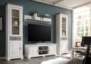 Empinio24 Lowboard CORDOBA Weiß Grau Massivholz Landhausstil Bild 5