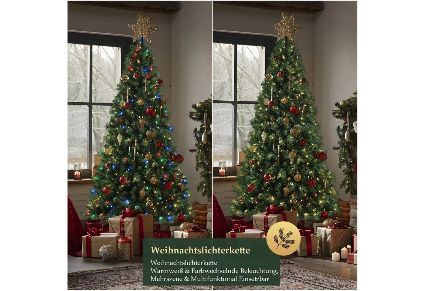 Salcar Künstlicher Weihnachtsbaum mit LED-Beleuchtung - Bild 4