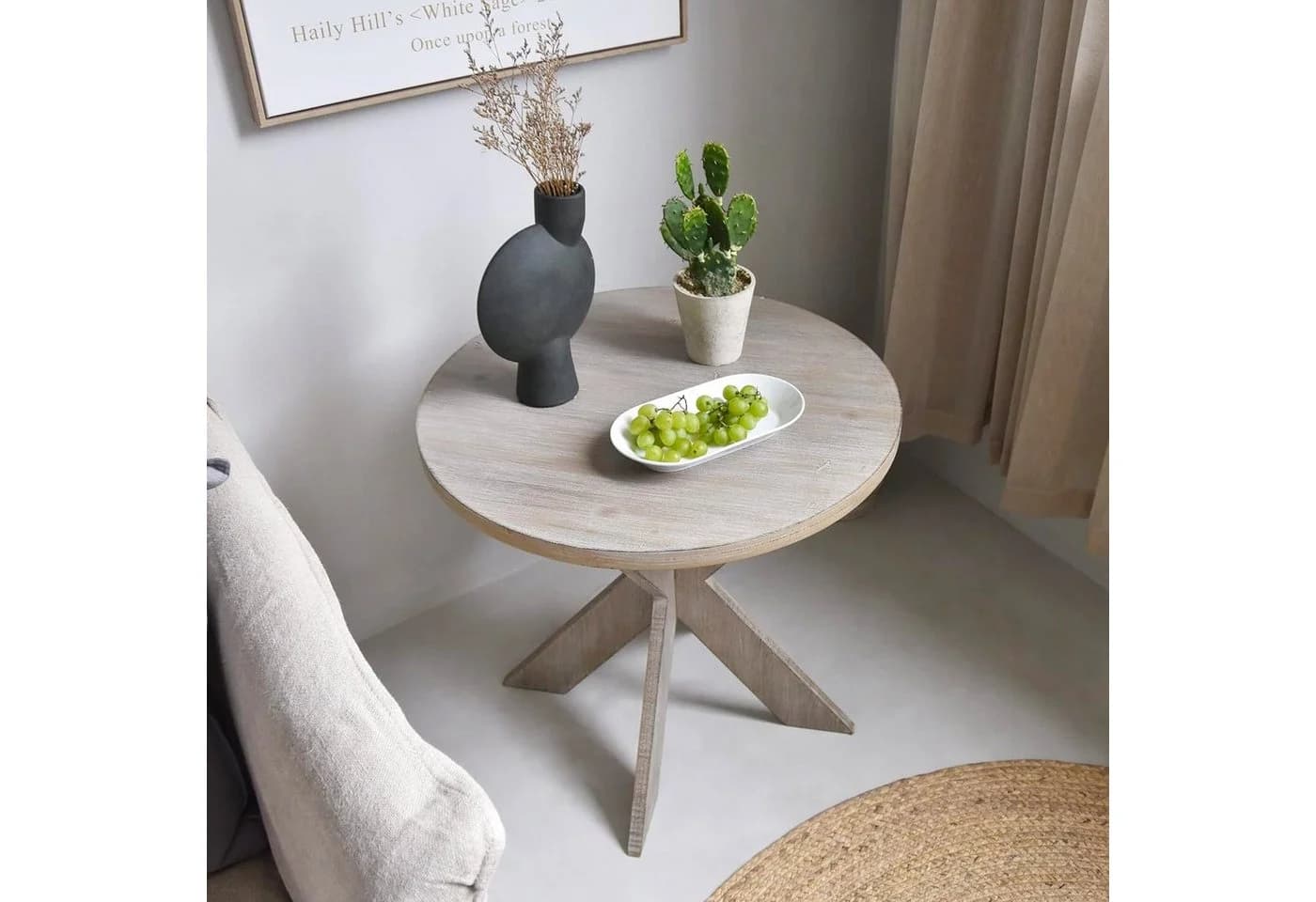 HomeGuru Couchtisch Insel-Resort-Stil Holz Beige