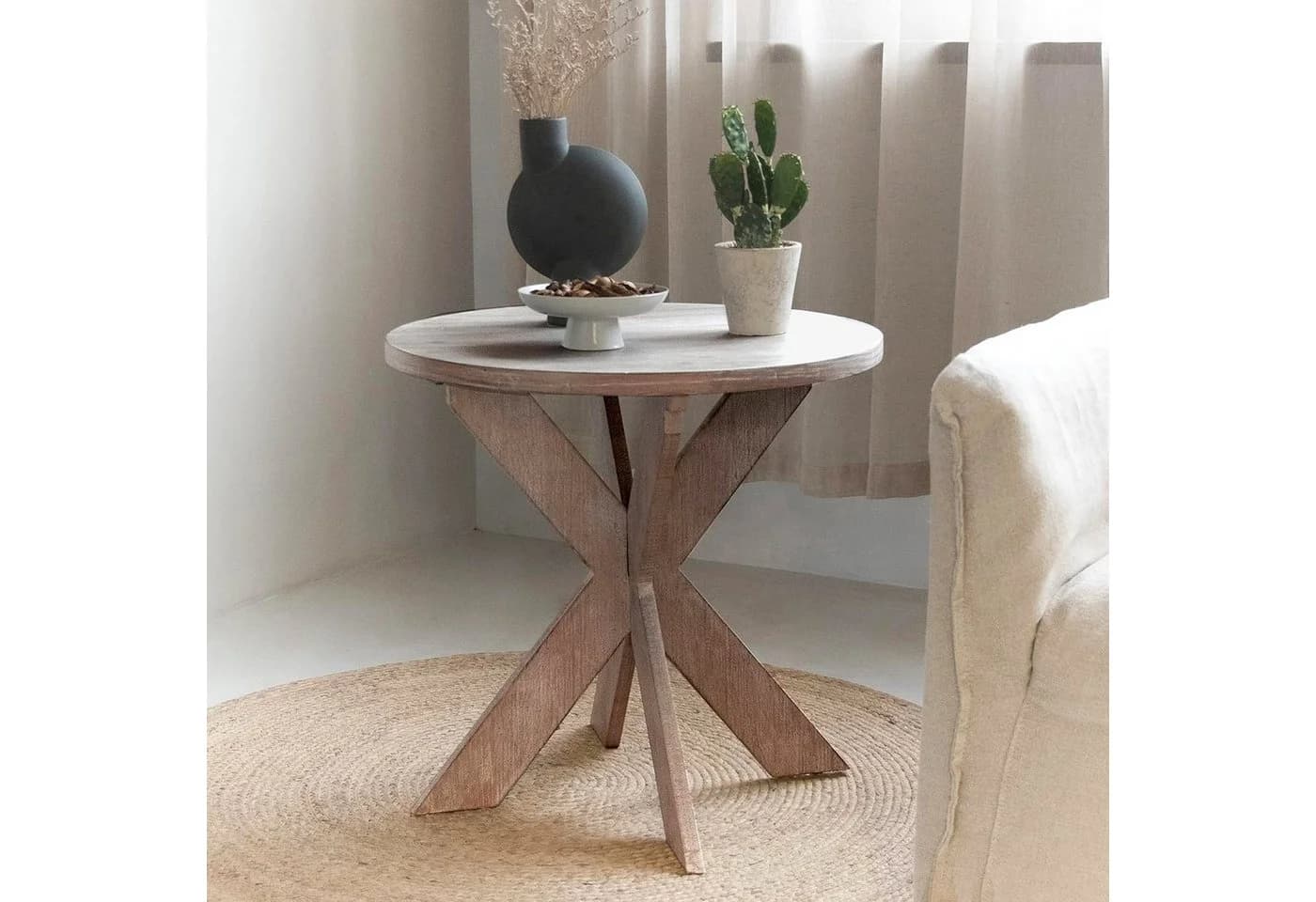 HomeGuru Couchtisch Insel-Resort-Stil Holz Beige - Bild 4
