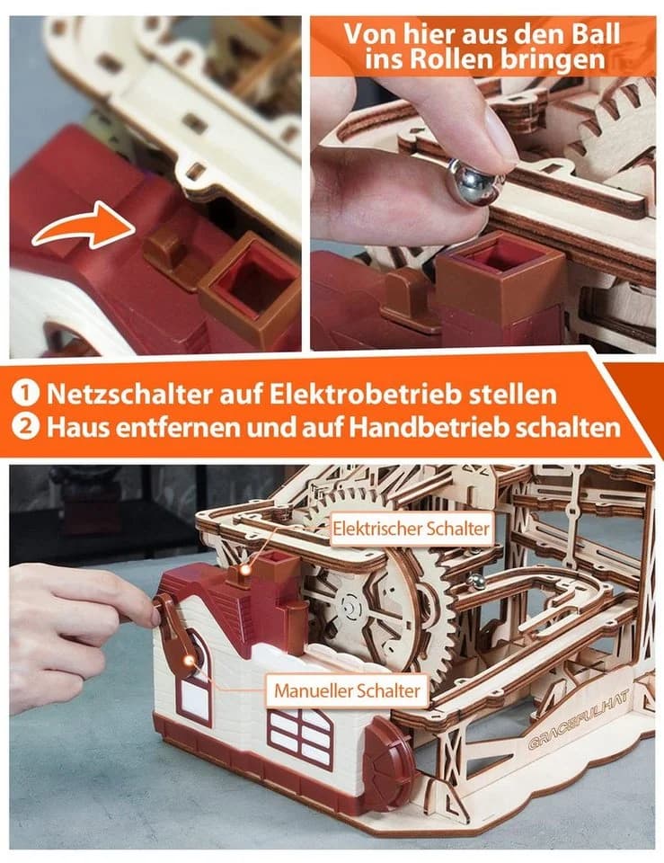 HomeGuru 3D-Puzzle Modellbausatz Holzpuzzle mechanisches Modell - Bild 3