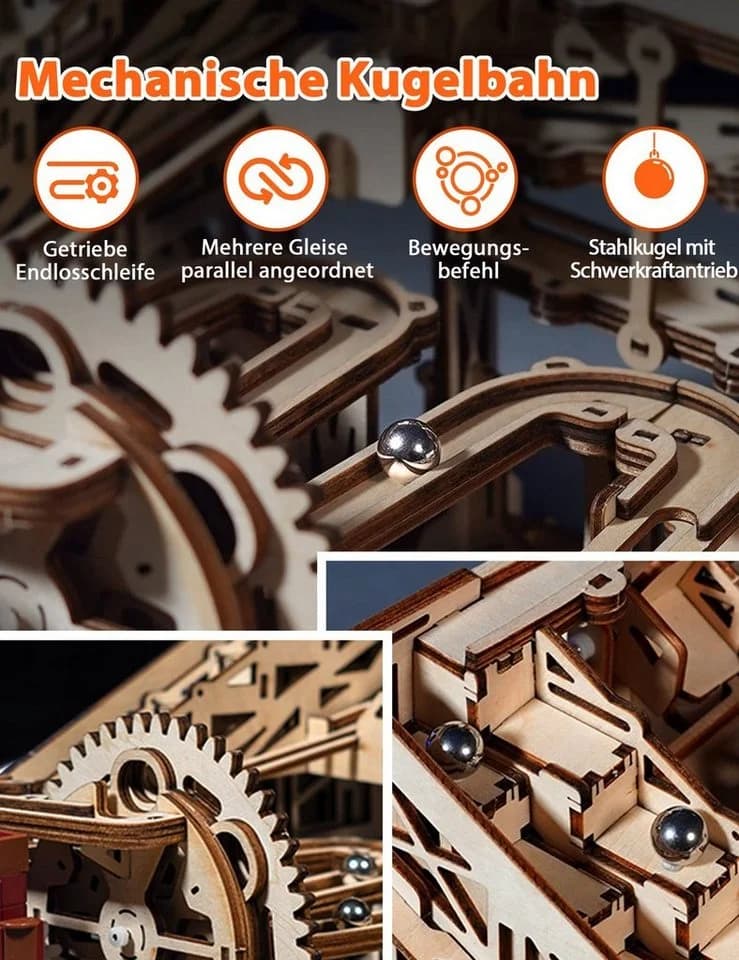 HomeGuru 3D-Puzzle Modellbausatz Holzpuzzle mechanisches Modell - Bild 4