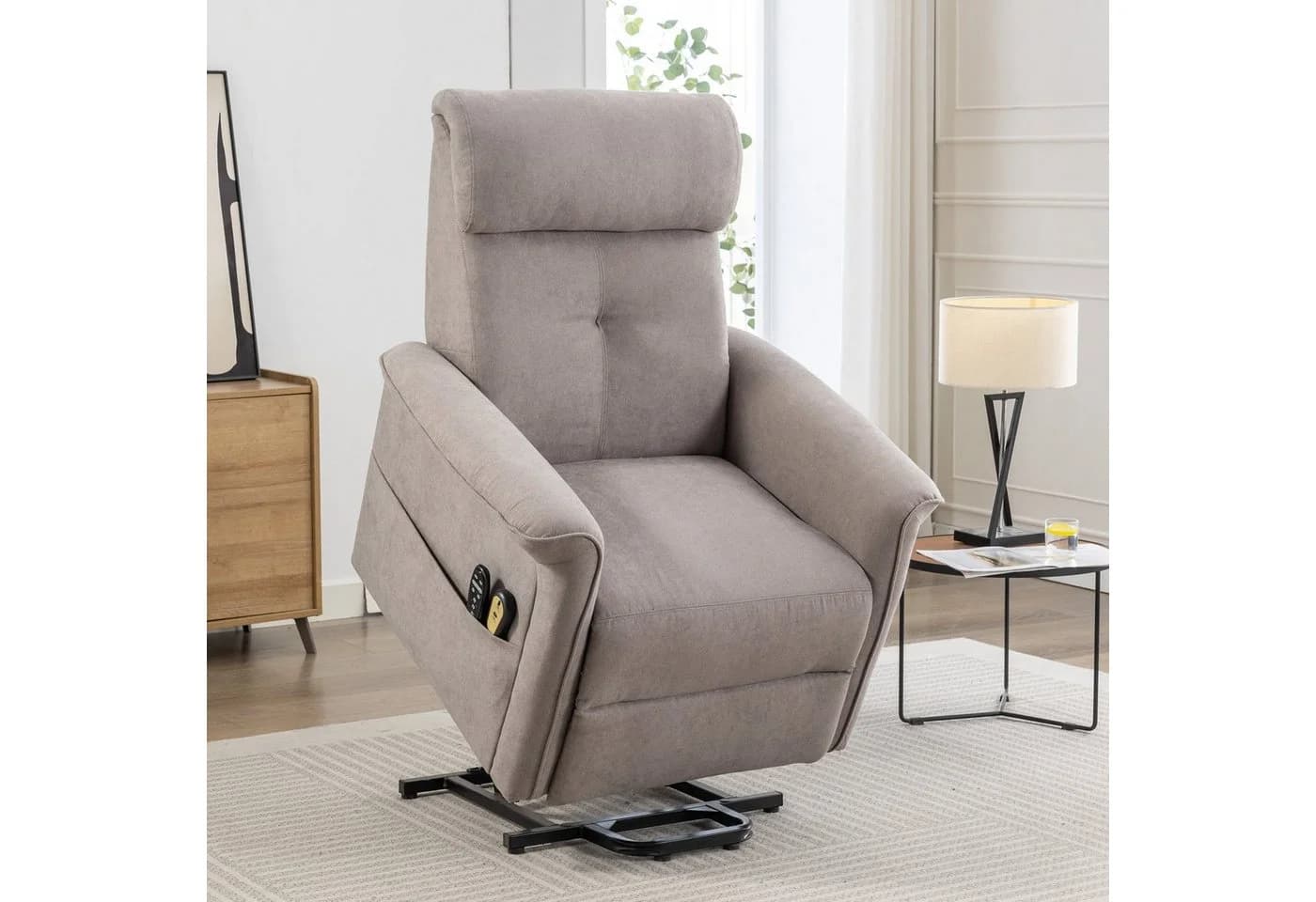 HomeGuru Massagesessel Elektrische Aufstehhilfe Grau Relaxfunktion - Bild 3