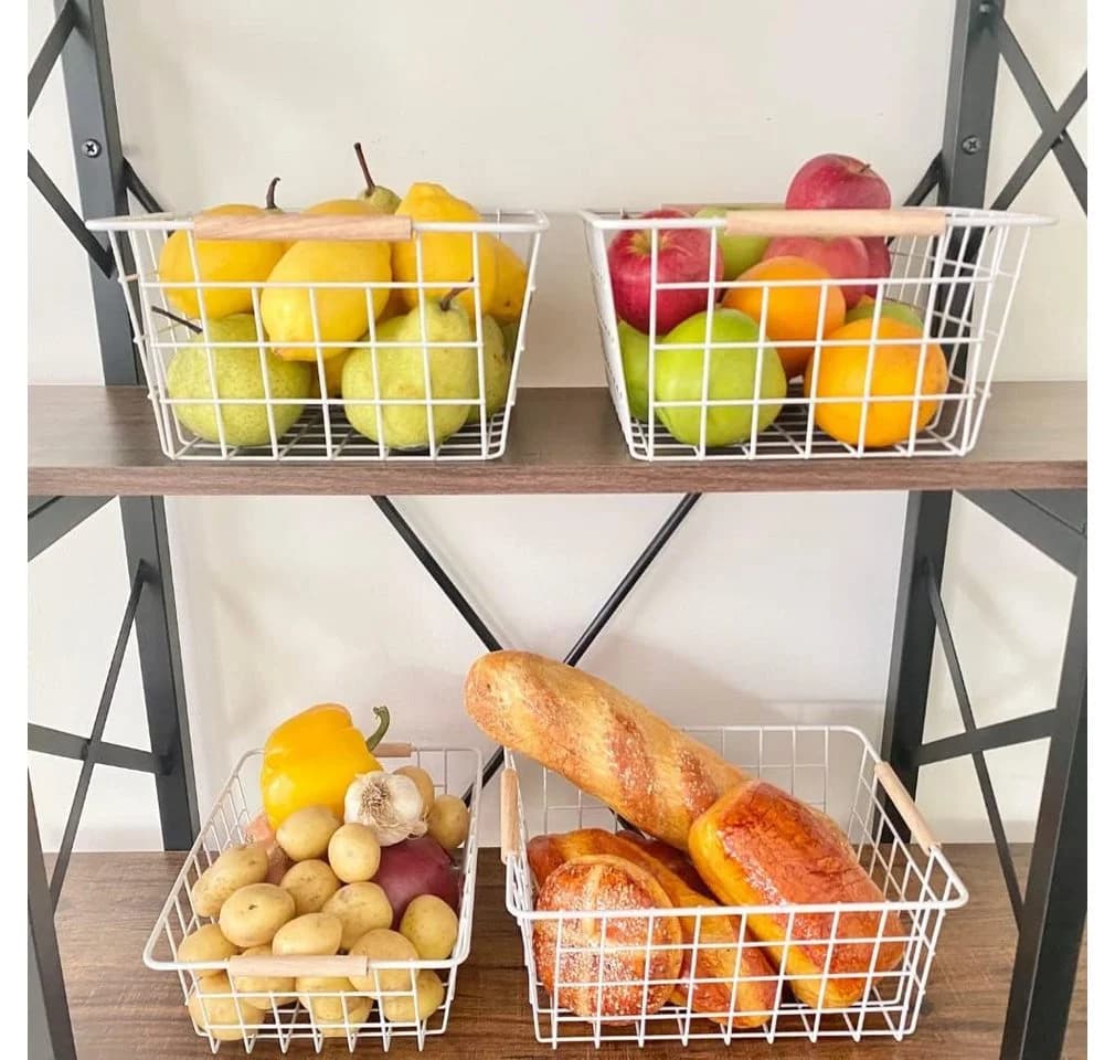 HomeGuru Allzweckkorb 6x Metall Aufbewahrungskorb Organizer