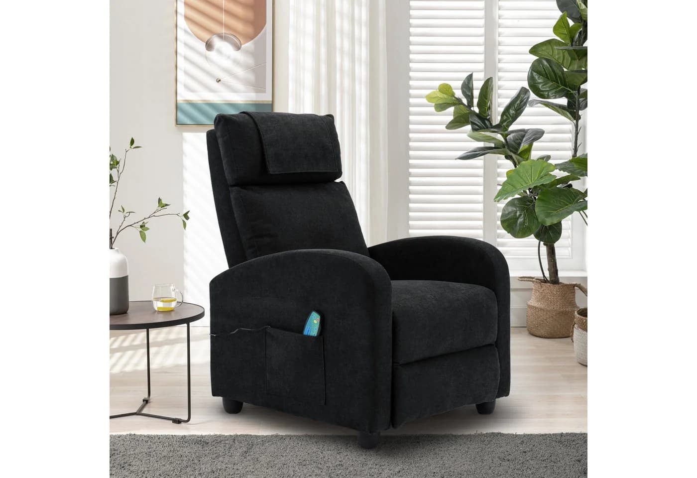 HomeGuru Massagesessel Relaxsessel, Fernsehsessel, Ruhesessel, Liegefunktion, Vibration, Heizung - Bild 3