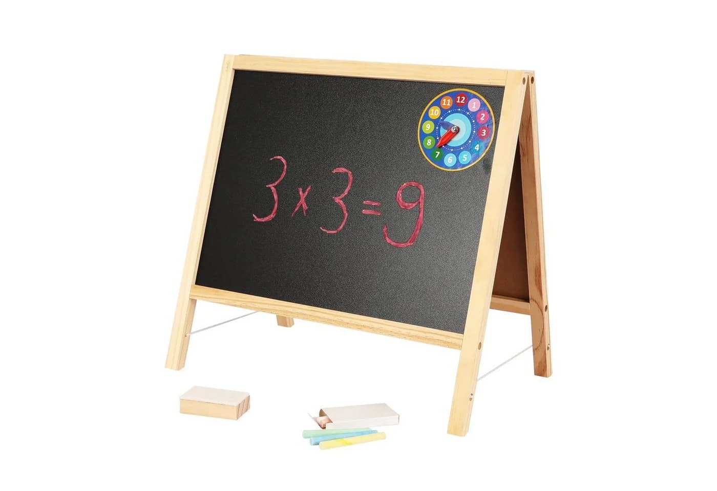 HomeGuru Standtafel Klappbare 2-in-1-Kindertafel Schwarz/Beige