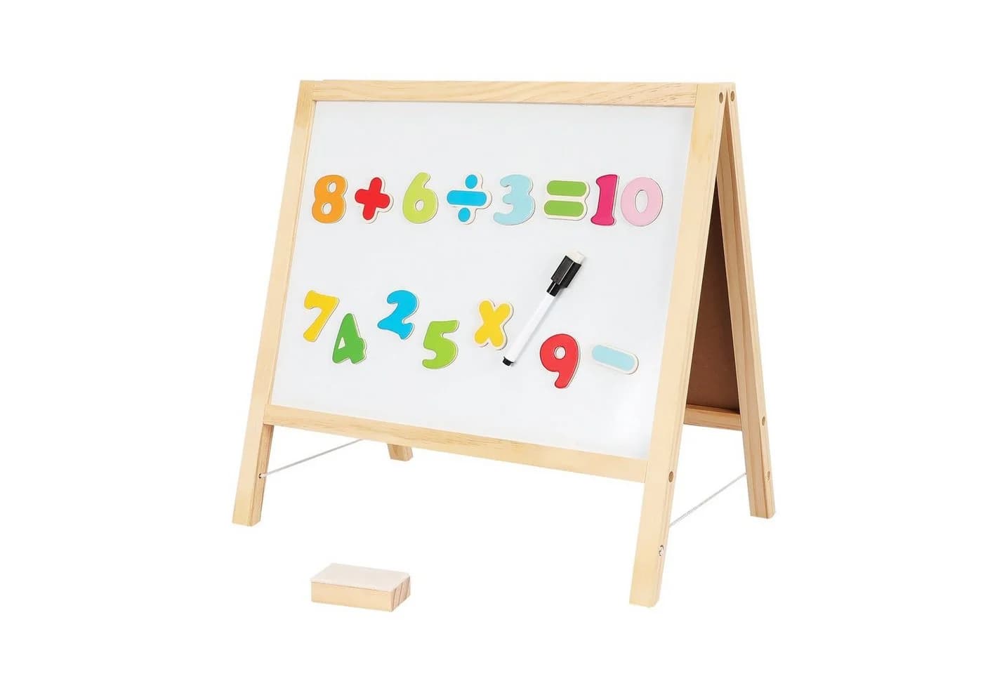 HomeGuru Standtafel Klappbare 2-in-1-Kindertafel Schwarz/Beige - Bild 2