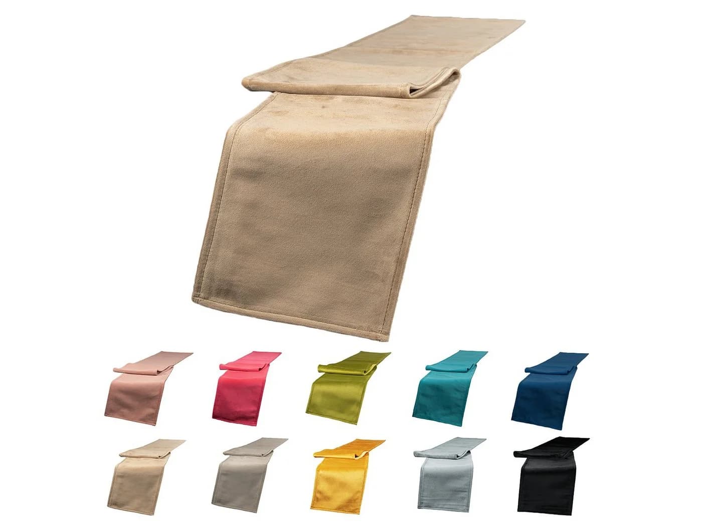 beties Tischband Samt&Sonders braun-beige Samt Tischläufer