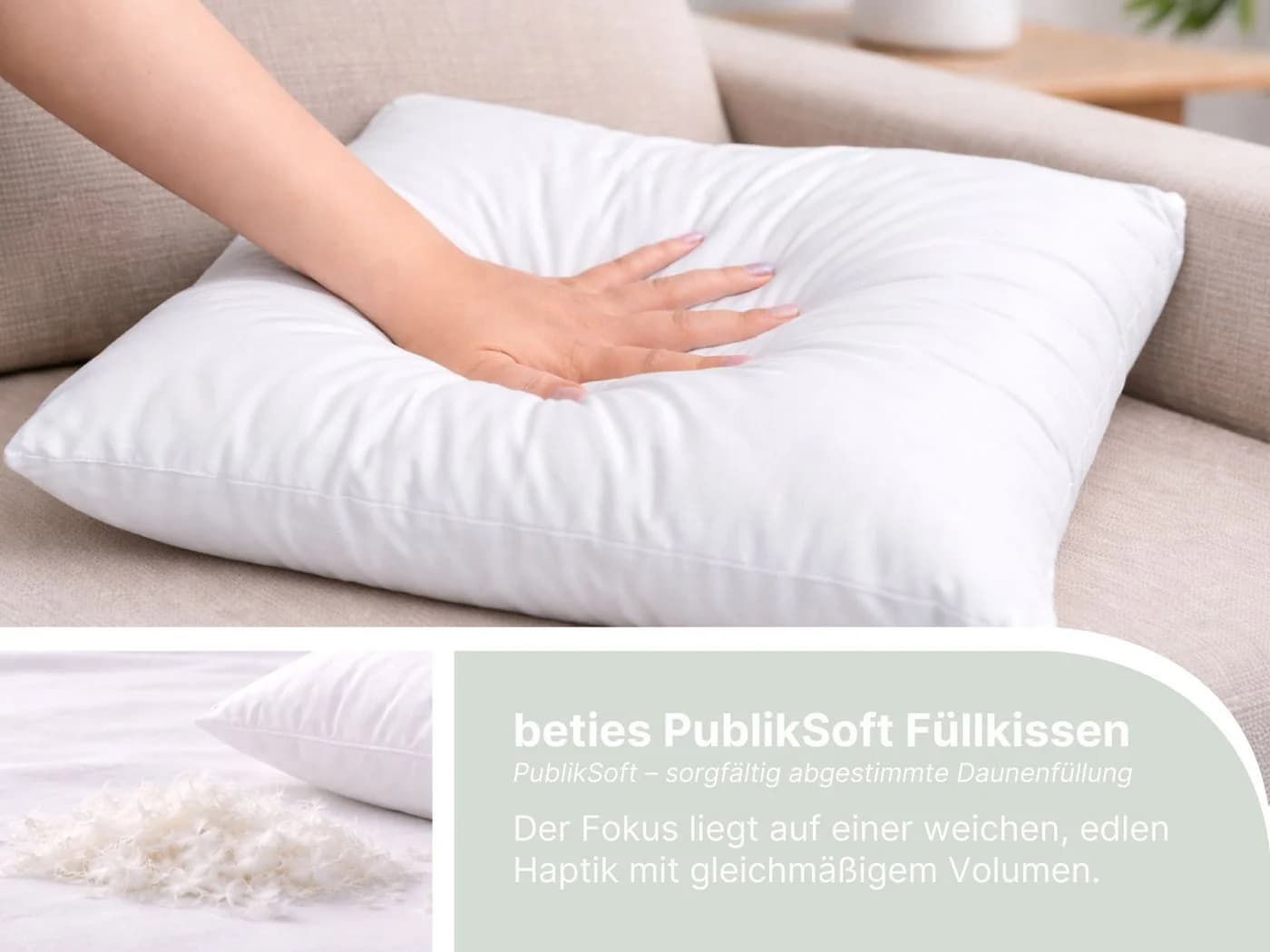 beties Daunenkissen PublikSoft Set 2 Stück Baumwolle Deko - Bild 4