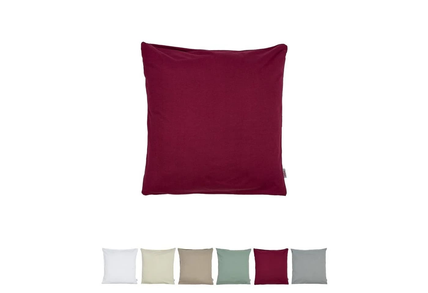 beties Kissenbezug BasicSoft 100% Baumwolle Rhododendron-Rot 40x40 cm