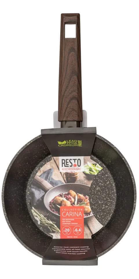 RESTO Kitchenware Bratpfanne Carina Aluminium Marmor-Antihaft braun/schwarz