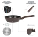 RESTO Kitchenware Bratpfanne Carina Aluminium Marmor-Antihaft braun/schwarz Bild 4
