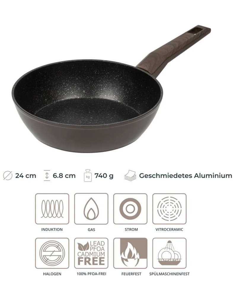 RESTO KITCHENWARE Bratpfanne Carina Schwarz Marmor-Antihaft - Bild 3