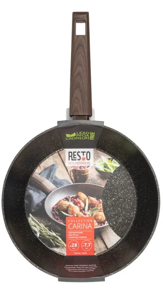RESTO KITCHENWARE Carina Tiefe Schmorpfanne mit Holzgriff