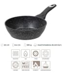RESTO Kitchenware Bratpfanne Antlia Schwarz Aluminium Marmor-Antihaft Bild 5