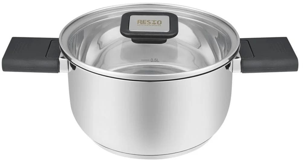 RESTO KITCHENWARE Kochtopf Anser 1,6L Edelstahl Silber mit Klappgriffen - Bild 2