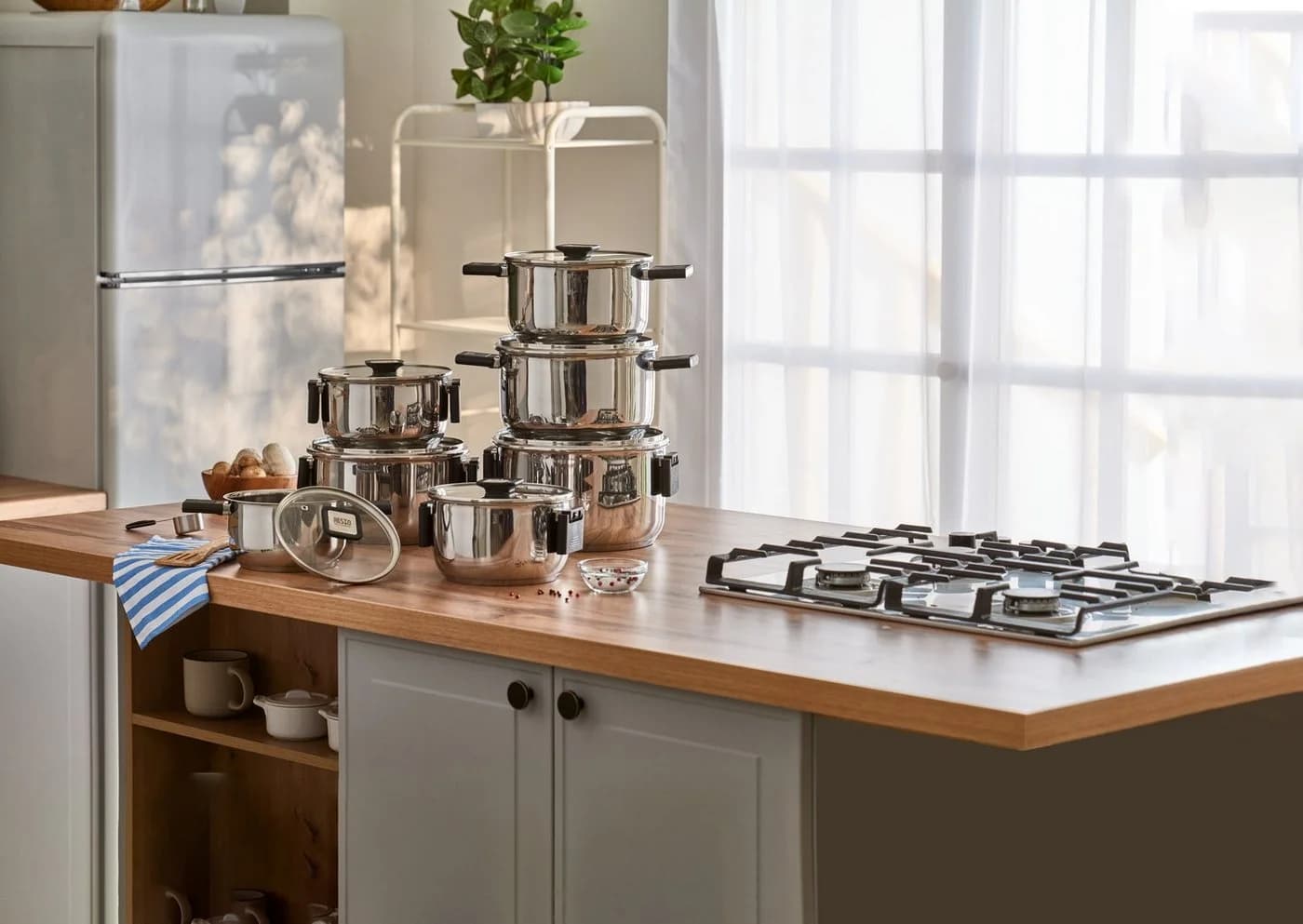 RESTO KITCHENWARE Kochtopf Anser 2,5l Edelstahl Klappgriffe Induktion - Bild 5