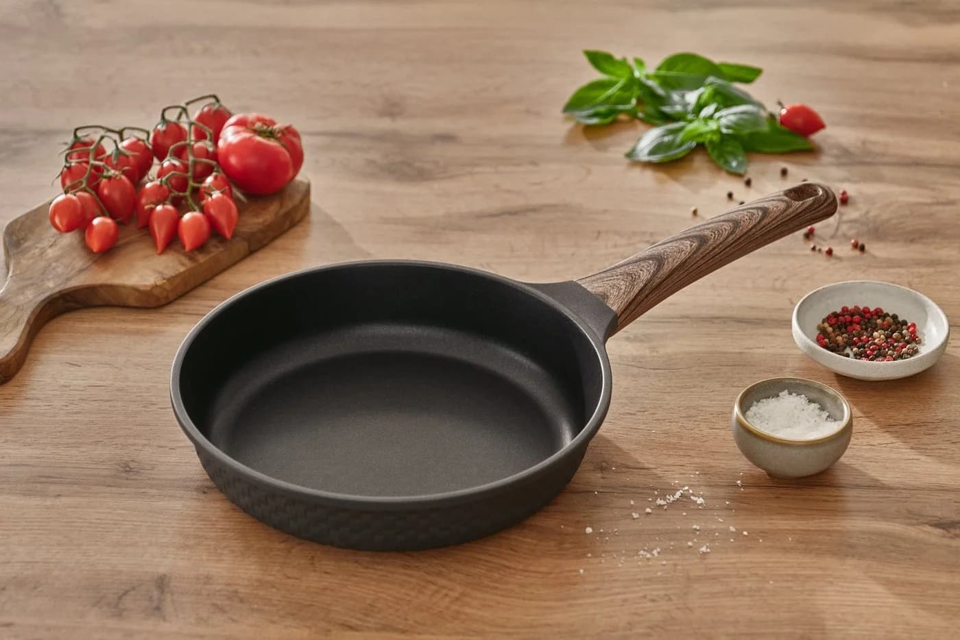 Bratpfanne RESTO KITCHENWARE Ran, Universalpfanne mit Antihaftbeschichtung, schwarz