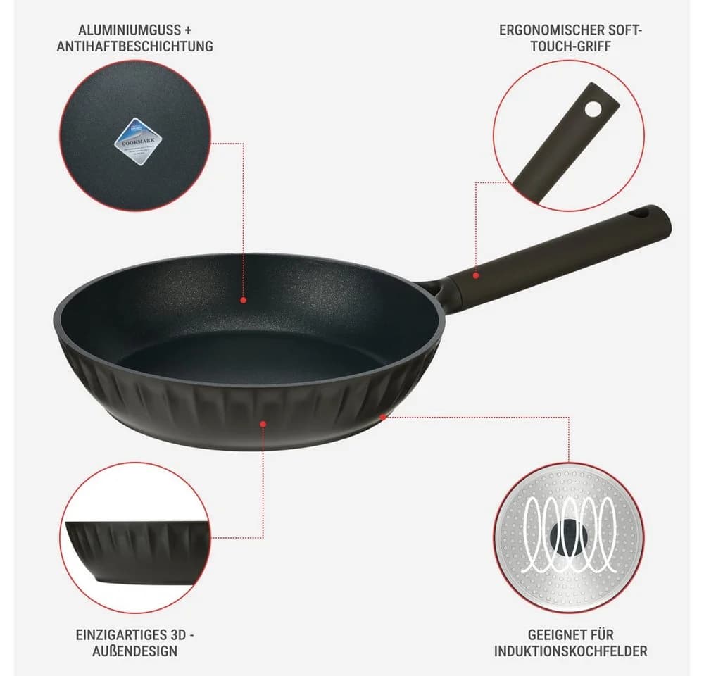 RESTO KITCHENWARE Bratpfanne Ascella Antihaft dunkelbraun 24cm - Bild 5