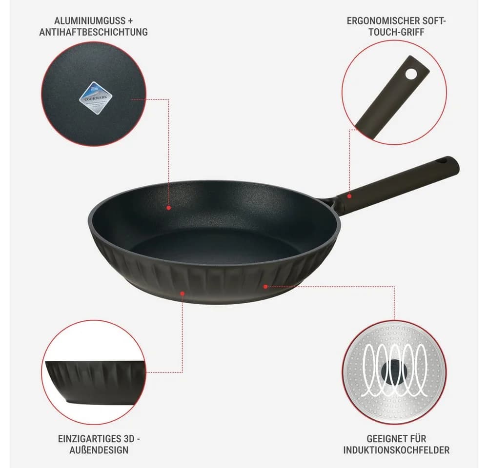 RESTO KITCHENWARE Ascella Bratpfanne 28cm - Aluminiumguss, Antihaft - Bild 5