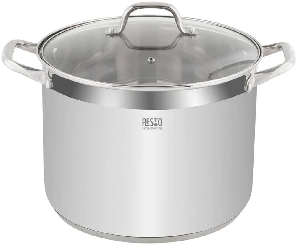 RESTO KITCHENWARE Libra Universaltopf 12L Edelstahl mit Glasdeckel