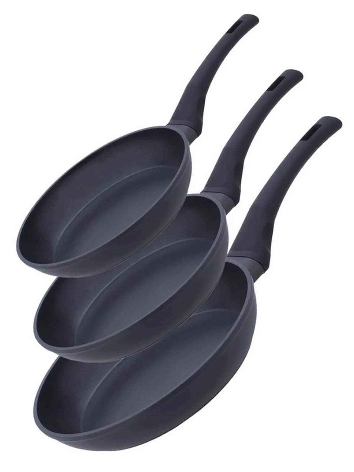 RESTO KITCHENWARE Pfannen-Set Sagitta 3-tlg. Schwarz Antihaftbeschichtet