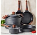 RESTO Kitchenware Pfannen-Set Capella 3-tlg. Schwarz Aluminiumguss Antihaft Bild 1