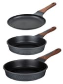 RESTO Kitchenware Pfannen-Set Capella 3-tlg. Schwarz Aluminiumguss Antihaft Bild 2