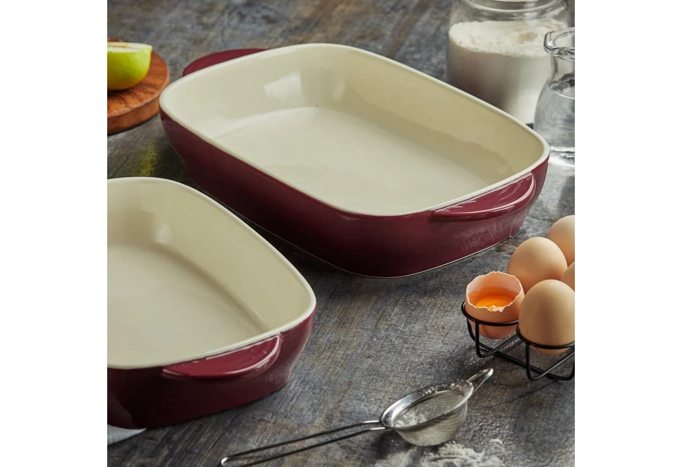 RESTO Kitchenware FORNAX Auflaufform-Set 3-tlg. Keramik Rot - Bild 5