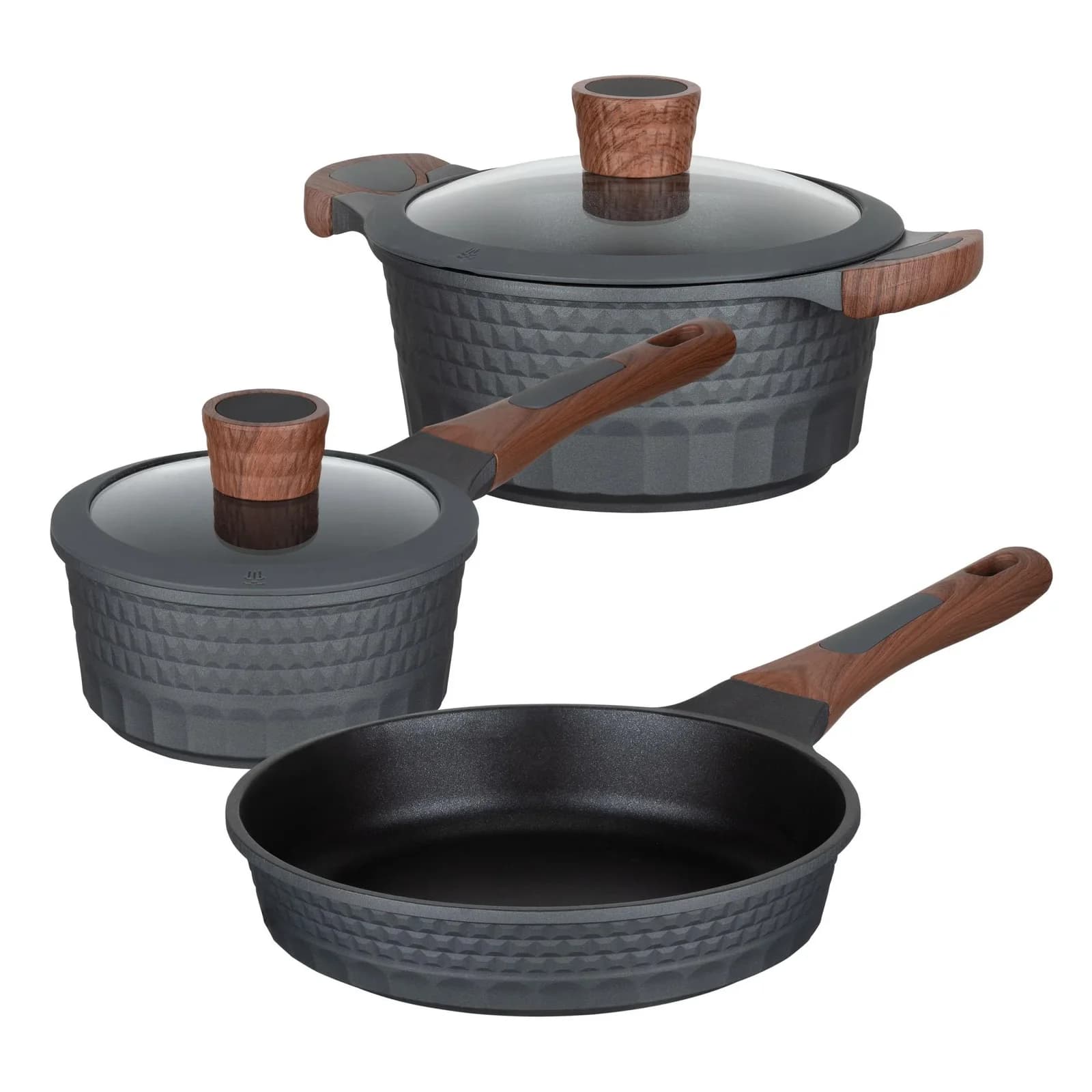 RESTO KITCHENWARE CAPELLA Topf-Set Schwarz 3-teilig Antihaft
