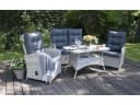 bellavista Gartenlounge-Set Monte Carlo 4-tlg. Grau Polyrattan Aluminium Bild 1