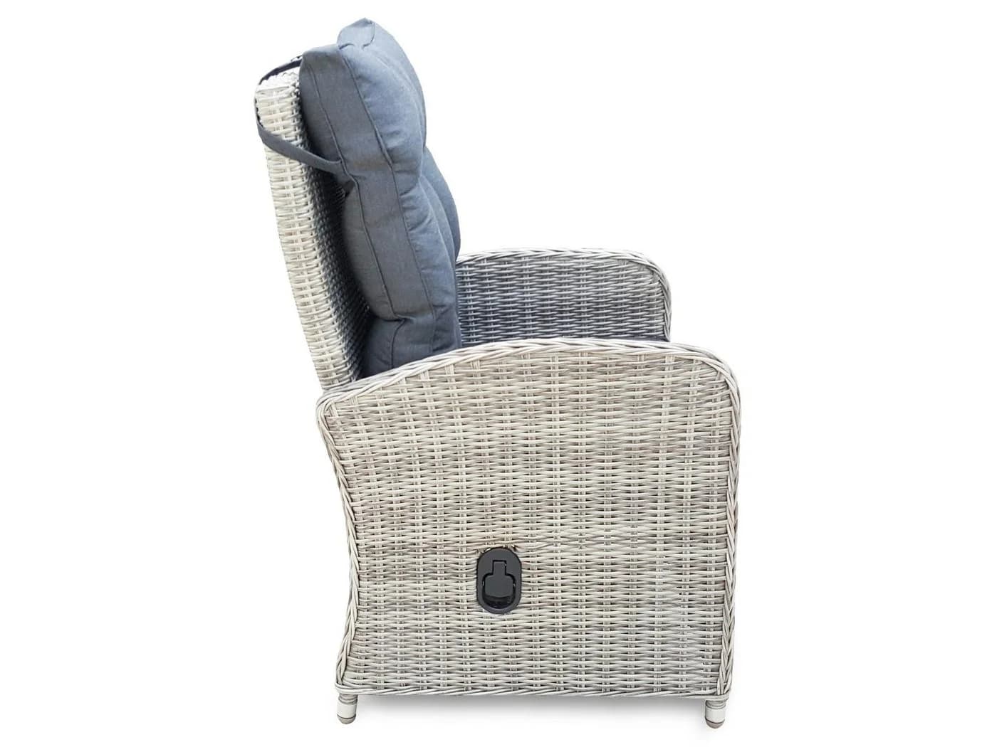 bellavista Gartenlounge-Set Monte Carlo 4-tlg. Grau Polyrattan Aluminium - Bild 4