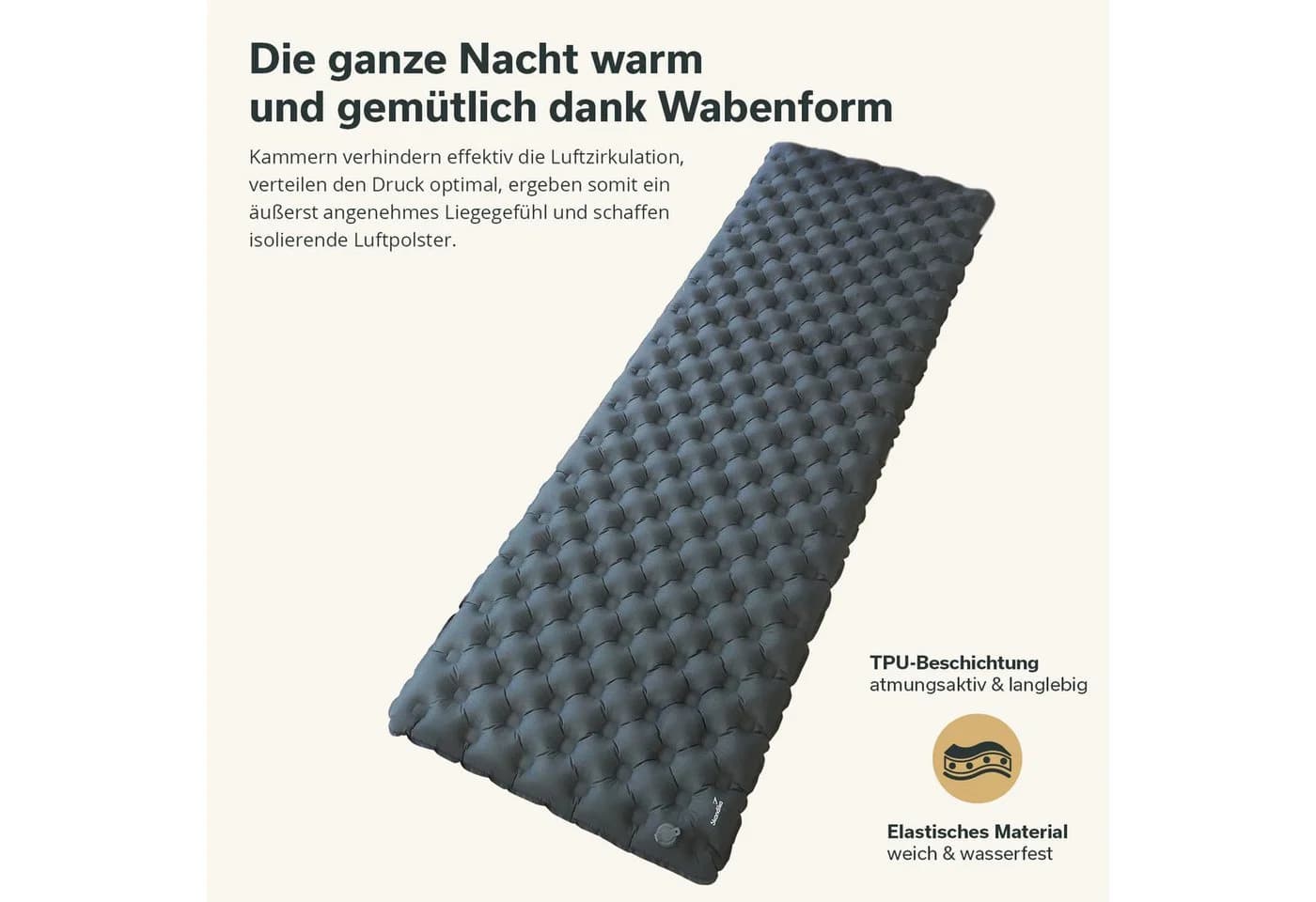 Skandika Isomatte Exclusive Air Single Aufblasbare Campingmatte Schwarz - Bild 4