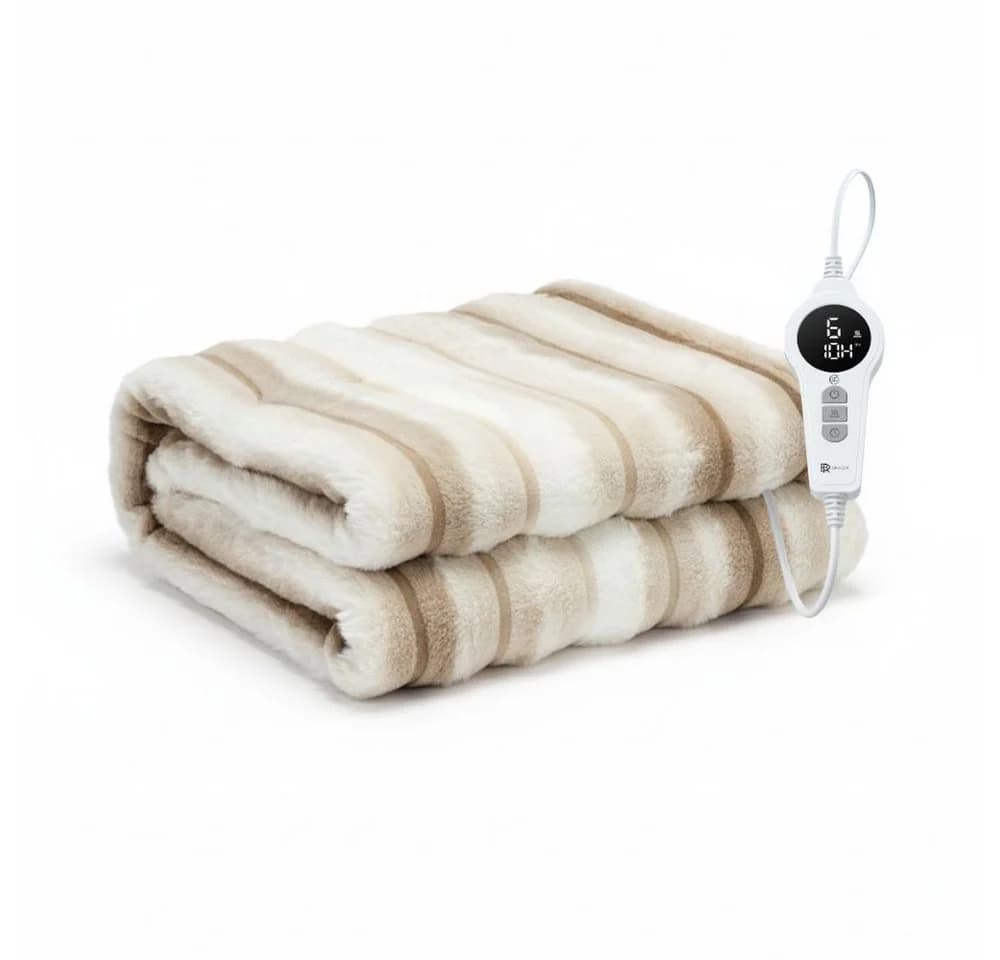Bringer Infrarot-Heizdecke Braun Elektrische Kuscheldecke mit Timer - Bild 2