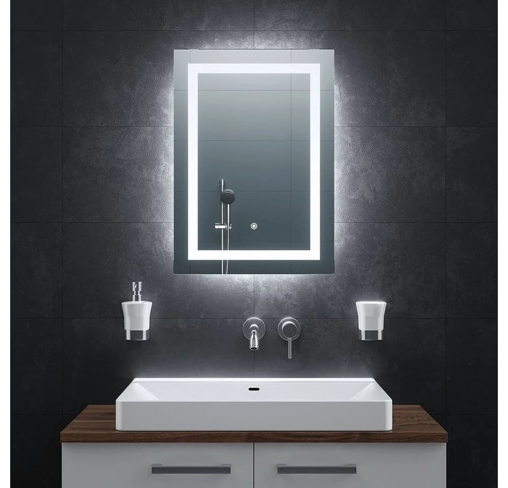 Bringer Badspiegel BRS102 LED mit Anti-Beschlag und Speicherfunktion Silber - Bild 2