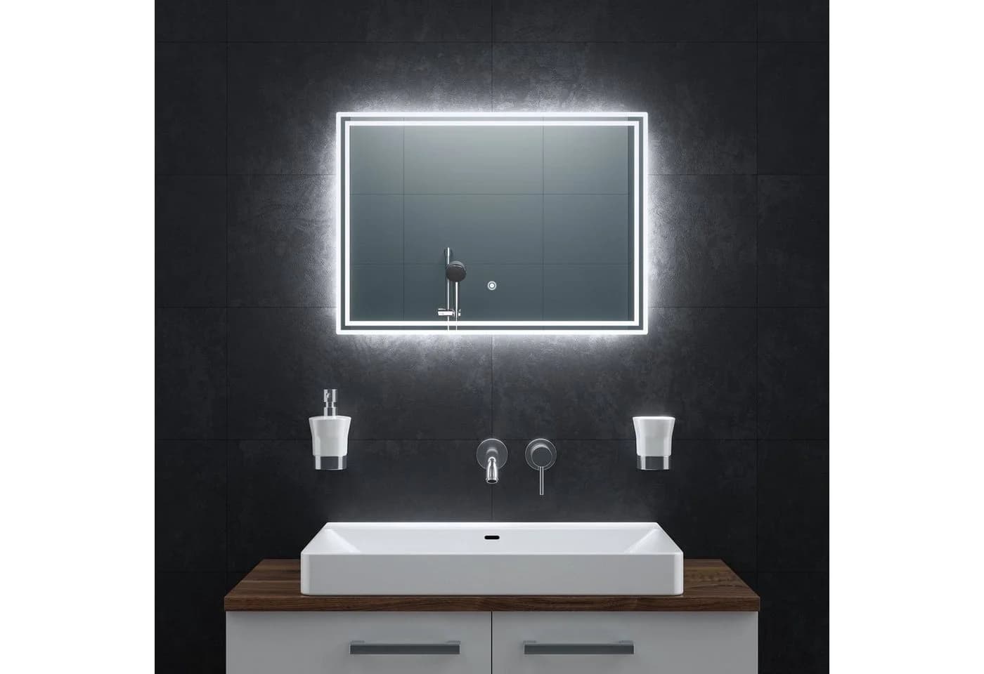 Bringer Badspiegel BRS107 mit Anti-Beschlag und LED-Beleuchtung - Bild 2