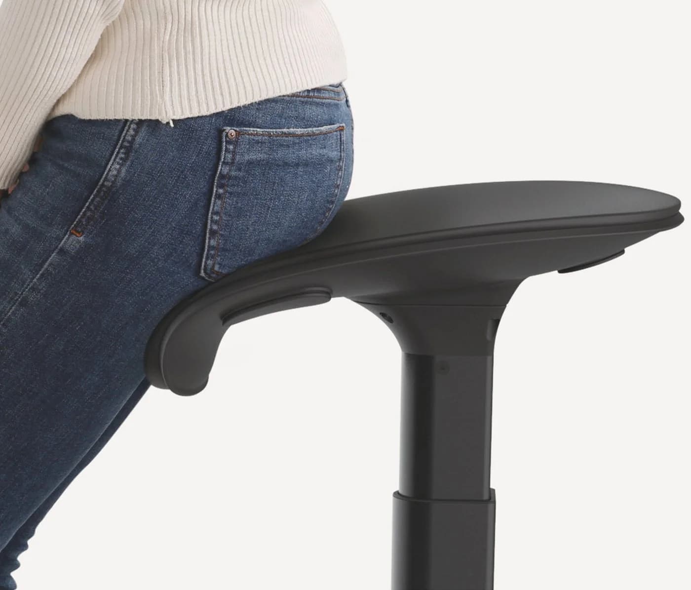 Ergolutions Ergonomischer Steh-/Sitzhocker mit Rollen und Anti-Ermüdungsmatte - Bild 4