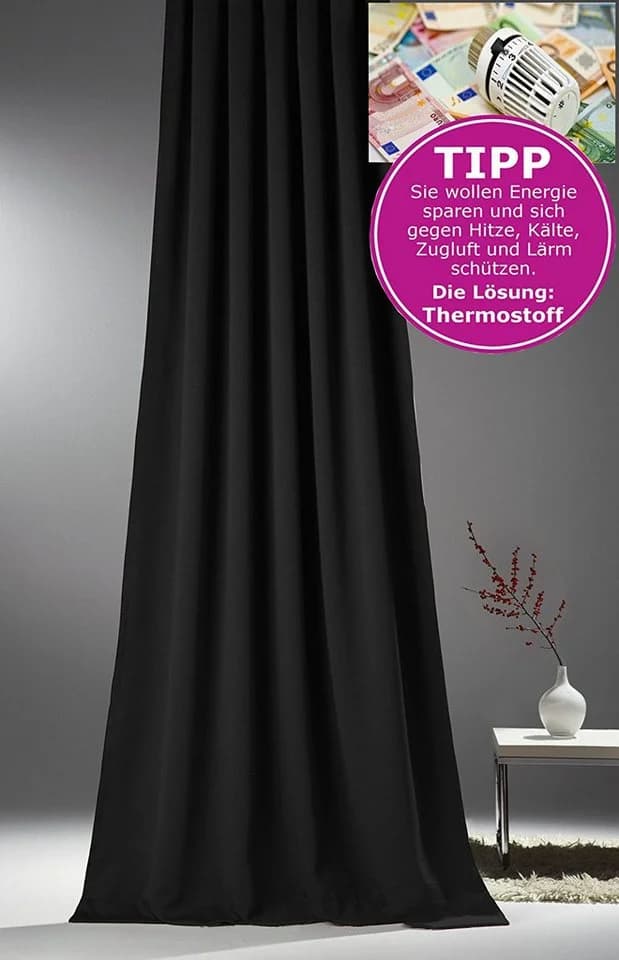 novumfix Verdunkelungsvorhang Sunout/60 schwarz XXL bis 350 cm