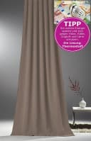 novumfix Verdunkelungsvorhang Sunout/55 Taupe Thermovorhang XXL Kräuselband Bild 1
