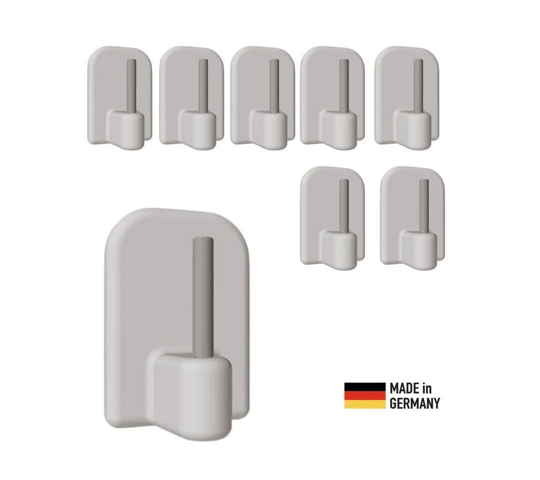 novumfix Gardinenhaken Klebehaken Weiß Selbstklebend 8 Stück für Scheibengardinen - Bild 2