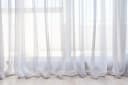 novumfix Voile Gardine Weiß Kräuselband Transparent Extra Lang Bild 1