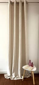 novumfix Ösenvorhang Beige Gemustert Blickdicht 140x260cm Bild 1